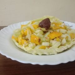 A picture of Cabbage Bowl Veg Fruit Salad.