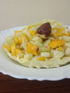 A picture of Cabbage Bowl Veg Fruit Salad.
