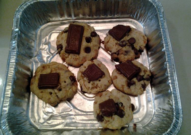 Recipe of Homemade Hershey chocolate bar cookies