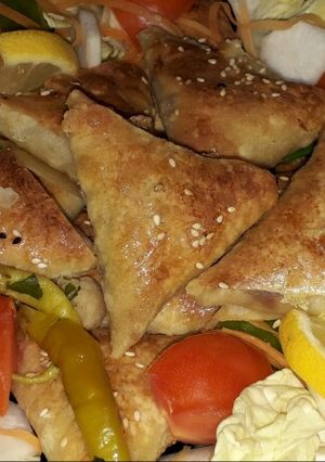 صورة لوصفة مثلثات الشاورما