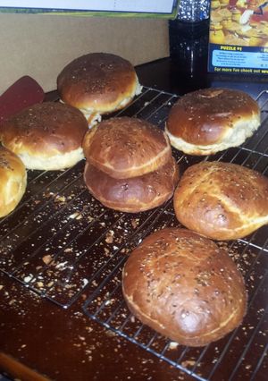 A picture of Homemade Hamburger Buns.
