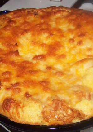 A picture of Bbq Chicken Cornbread Casserole.