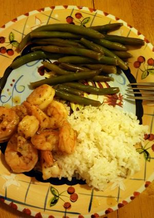 A picture of spicy shrimp scampi.