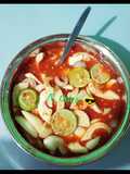 Asinan rujak satan (salak + rambutan)