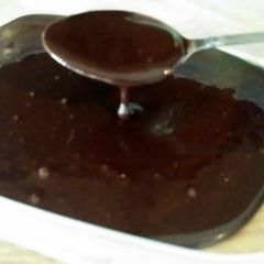 A picture of chocolate glaze.