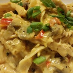 A picture of Rotisserie Chicken Fettuccine Alfredo.