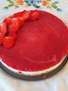 Foto di Cheesecake alle fragole (senza cottura)