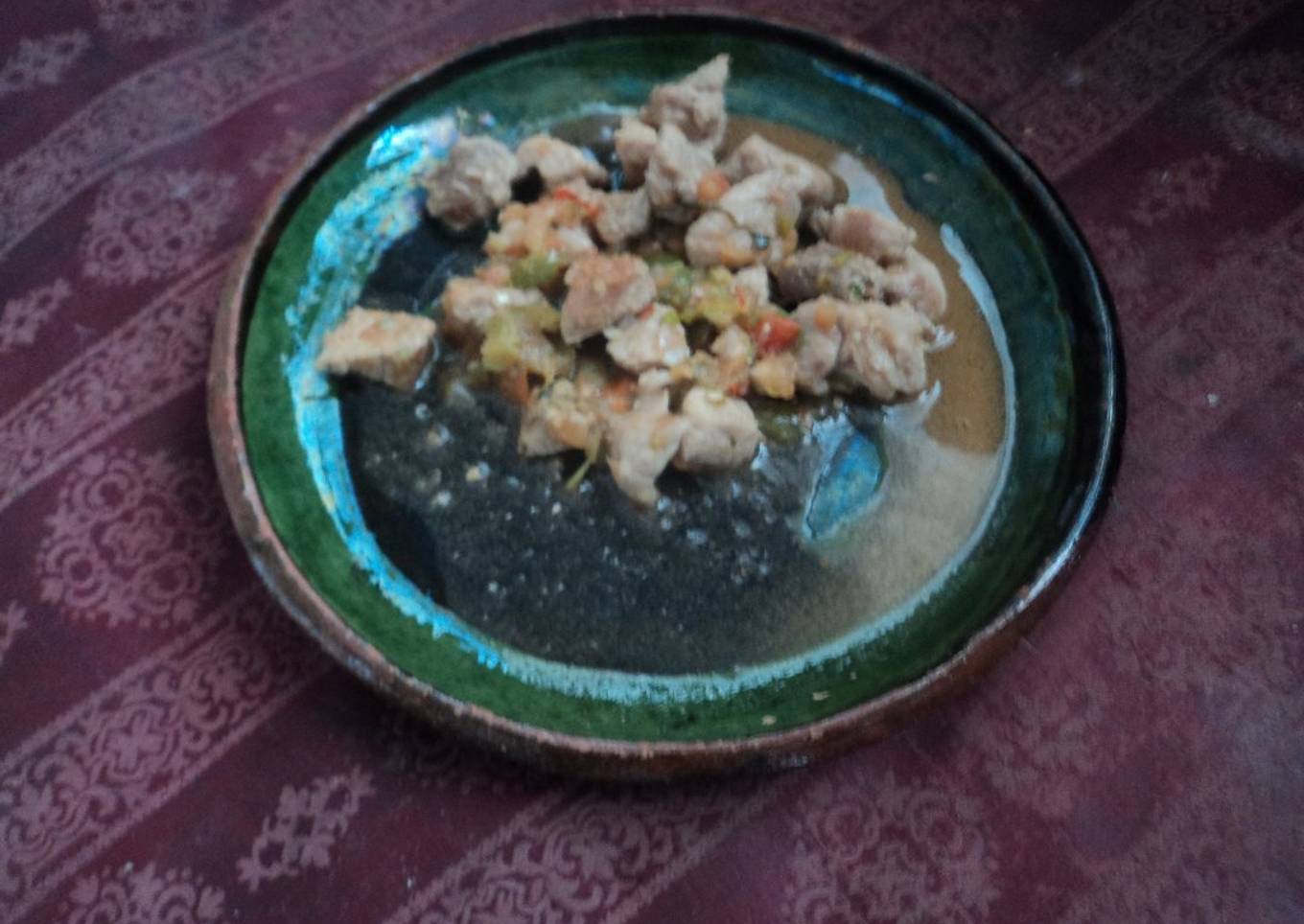 Carne de puerco en chile serrano picante mamá Licha a lo ranchero