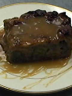 A picture of Bananas Foster Bread Pudding.