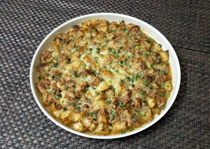 Recipe of Homemade Baked Potato &amp; Chicken with Basil, Thyme &amp; Cheese