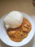 Tuwon shinkafa and gbegiri soup