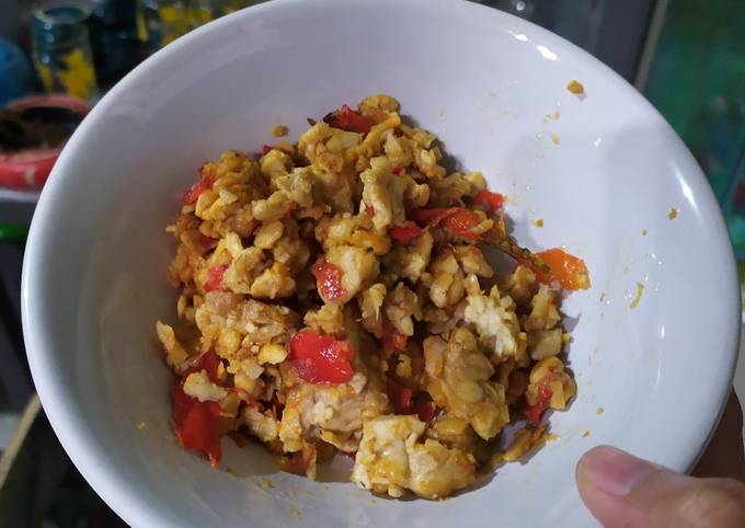 Sambel tempe goreng simpel