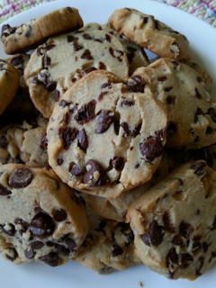 A picture of " Peanut Butter - Chocolate Chip Cookies. ".