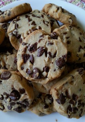 A picture of " Peanut Butter - Chocolate Chip Cookies. ".