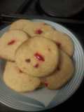 Coconut and cherry biscuits