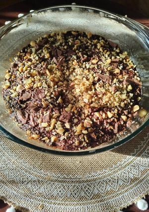 Una foto de Brownie de avena sin azúcar y sin harina