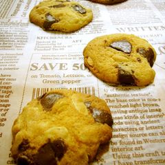 Quick & Easy Chocolate and Nut Cookies with Pancake Mix A picture of Quick & Easy Chocolate and Nut Cookies with Pancake Mix.