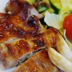 A picture of Grilled Teriyaki Chicken with Crispy Skin.