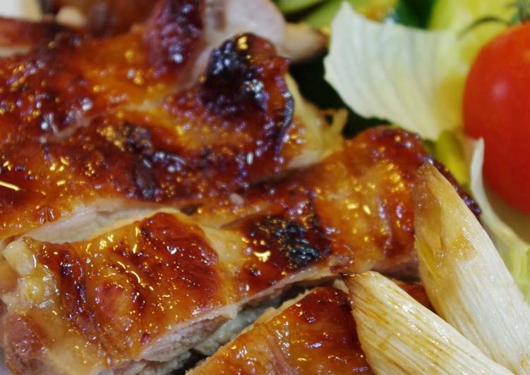 Recipe: Yummy Grilled Teriyaki Chicken with Crispy Skin