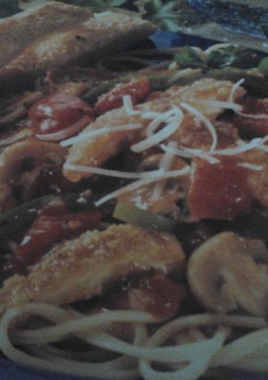 A picture of Quick chicken cacciatore.