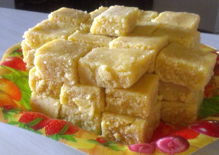 Recipe of Super Quick microwave Indian Burfi