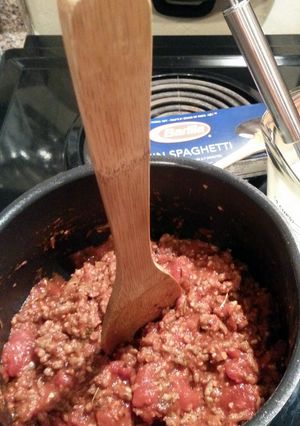 A picture of Grandma's Sicilian Spaghetti Gravy.
