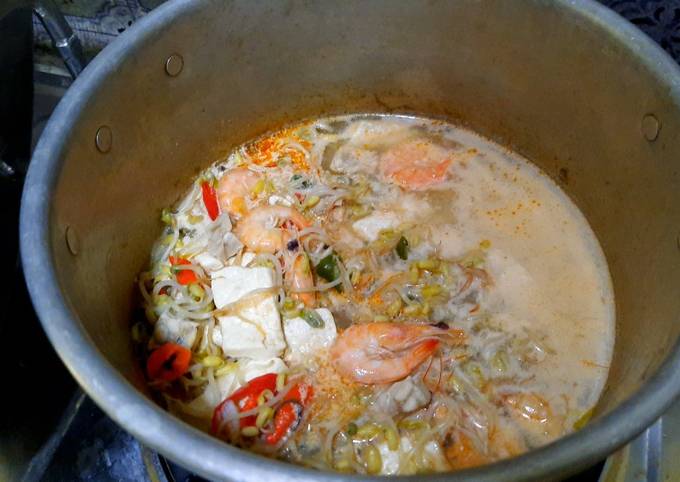 Anti Ribet, Bikin Tahu Tempe Tauge Udang kuah Santan🥘 Ekonomis