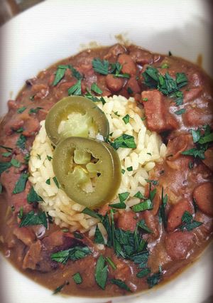 A picture of T' Jim's New Orleans Red Beans & Rice.