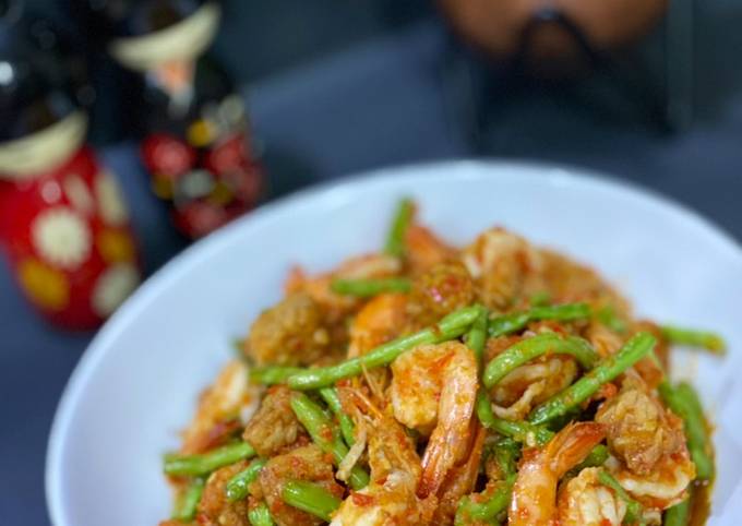 Udang Buncis Goreng Sambal Terasi 🦐