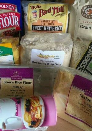 A picture of Vickys Gluten-Free Flour Blends, All In One Place!.