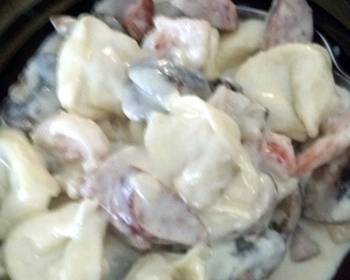 Best Recipe Fettucine alfredo wshrimp andouille sausage and mushrooms Practical Delicious