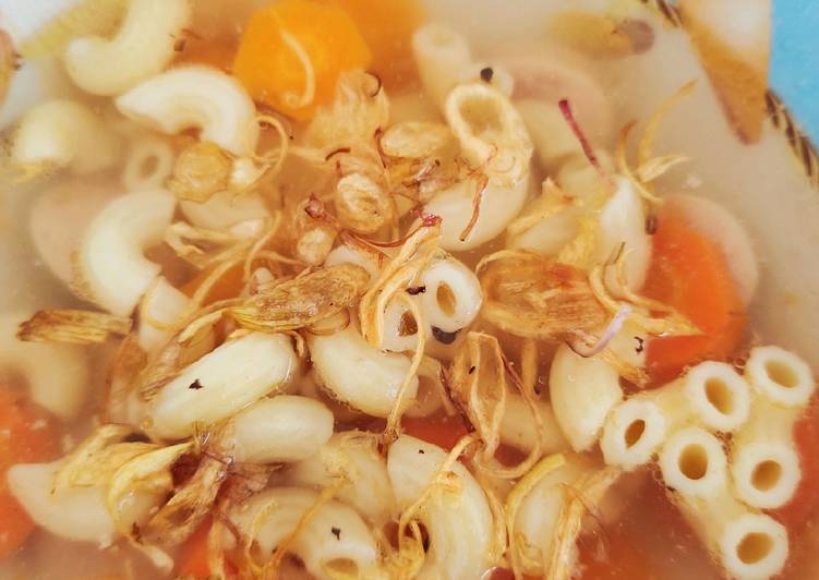 Cara Gampang Menyiapkan Sup Macaroni sehat dan mudah, Bisa Manjain Lidah