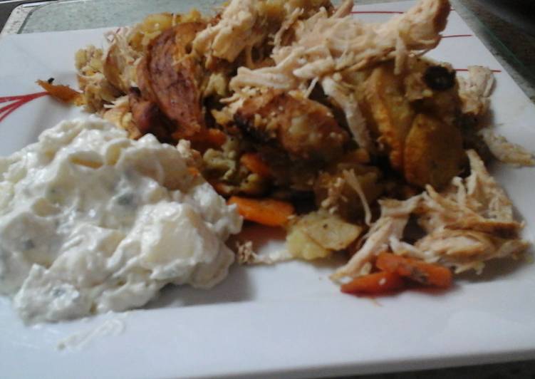 Recipe of Speedy My Lemony Garlic Roast Chicken and Veg 👍