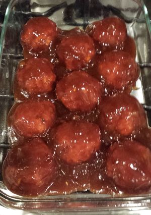 A picture of BBQ Meatballs.