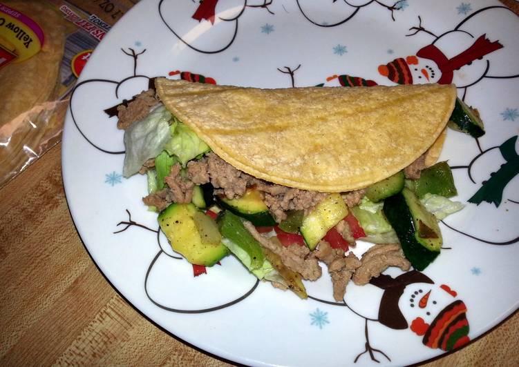 Recipe of Homemade zucchini turkey tacos