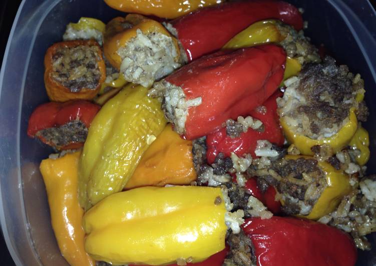 Steps to Make Quick Stuffed Baby Bell Peppers