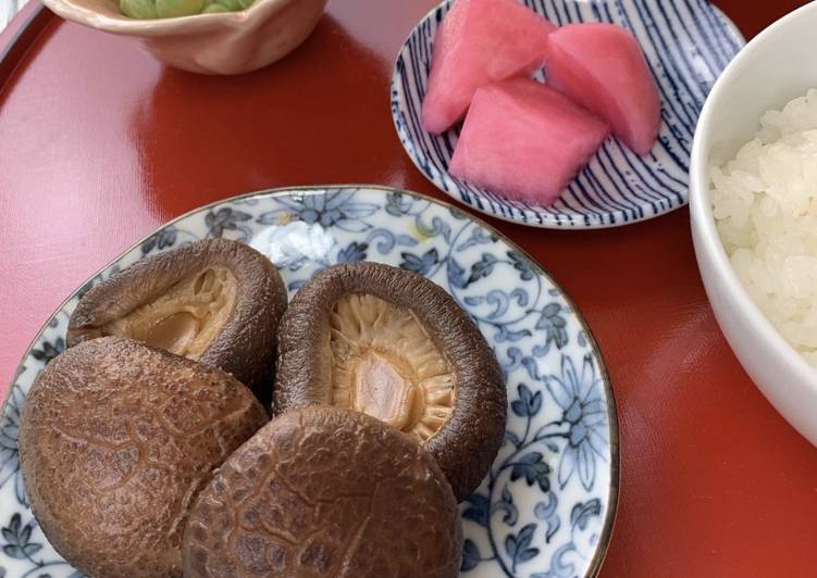 Steps to Prepare Tasty Vegan Braised Shiitake (Vegetarian)