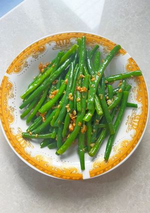 Foto resep Baby Buncis Tumis Bawang Putih (tanpa penyedap)