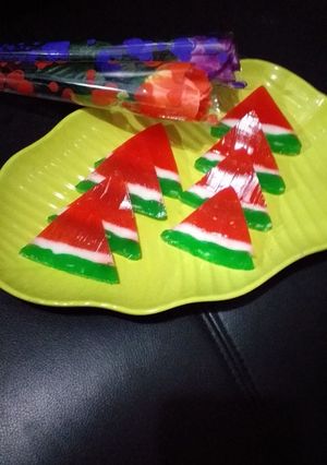 Foto resep Puding Busa Semangka