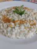 Risotto al finocchietto selvatico e fondo bruno