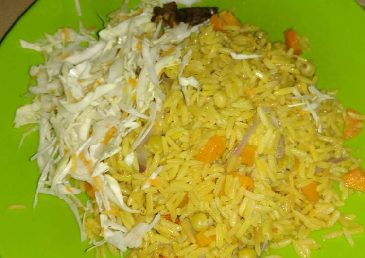 How to Make Quick Fried Turmeric rice