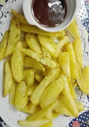 صورة لوصفة بطاطس ودجز عمل يدا😊