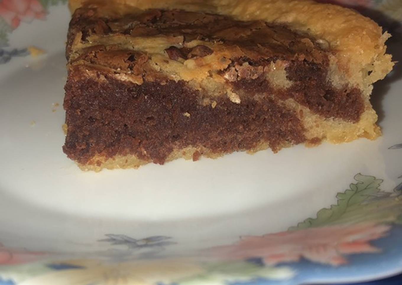 Brownie de dos chocolates