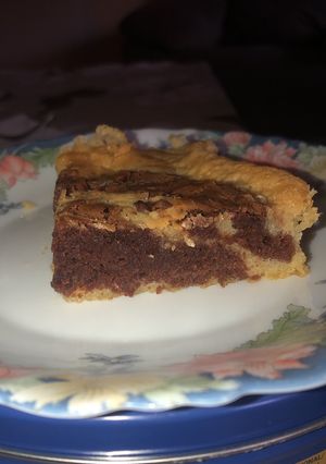 Una foto de Brownie de dos chocolates