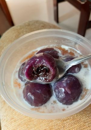 Foto resep 39. Biji Salak Ubi Ungu Fiber creme Isi Coklat