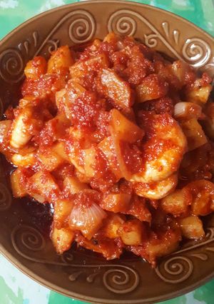 Foto resep Udang kentang Asam Manis