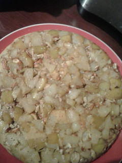 Una foto de Bizcocho de pera en sartén(sin gluten) #familiar
