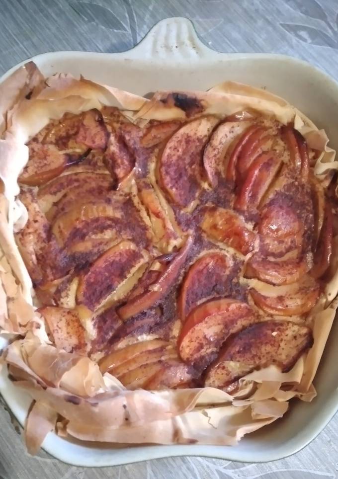 Творожная запеканка с яблоком