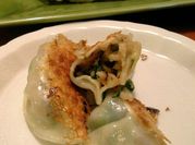 A picture of vegetarian gyoza