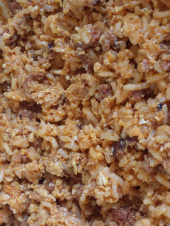 A picture of Chorizo fried rice.